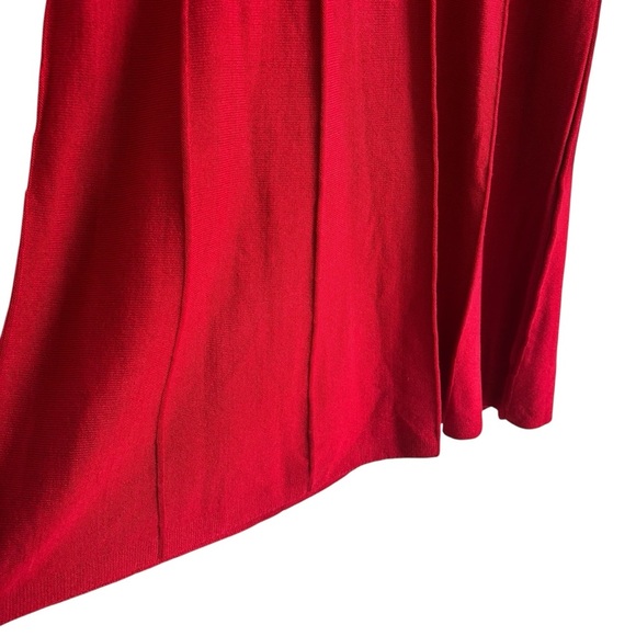 Dress Barn Sweater Dress 1X Red Pullover Long Sleeve Midi Holiday Party Festive - Picture 9 of 16